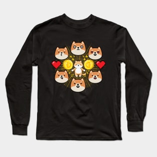 I Love you Shiba Inu Coin Long Sleeve T-Shirt